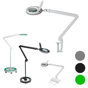 Lumeno #7213/15/18 Vergrößerungslampe - Ø127mm - mit Gummischutz - vers. Vergrösserungen+