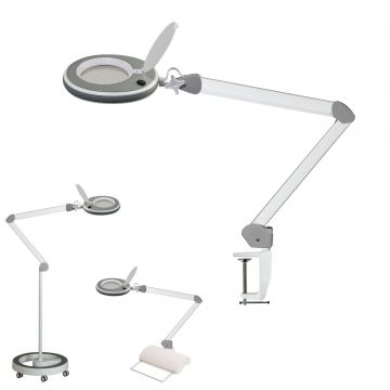 Lumeno #8213/8215 Vergrößerungslampe - Ø127mm - mit Gummischutz - vers. Vergrösserungen+