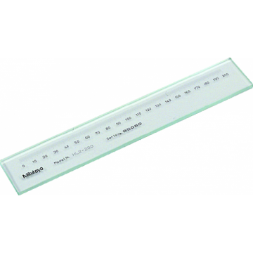 Mitutoyo Glasmaßstab + GB Inspektionszertifikat, Skalenteilung 0,5mm+
