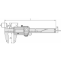 Mitutoyo Digital ABS Messschieber CoolantProof IP67 0-150 mm, flache Tiefenmessstange thumbnail