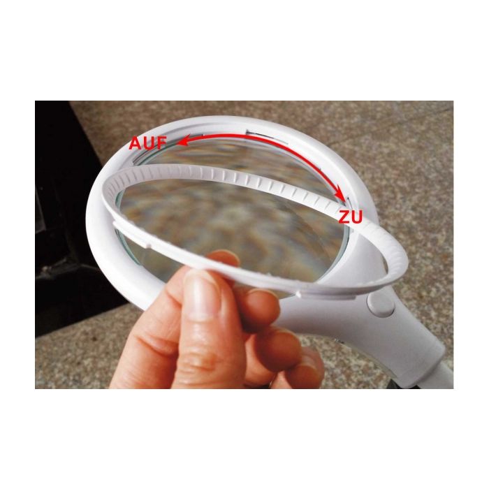 Lumeno #680X - Vergrößerungslampe [Tischklemme + Tischstativ] - 2.25x (5dpt) - Ø100mm - Weiß