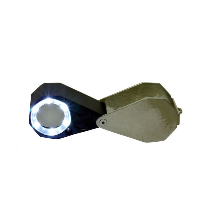 Präzisions-Einschlaglupe - 10x 20.5mm - Triplet LED / UV